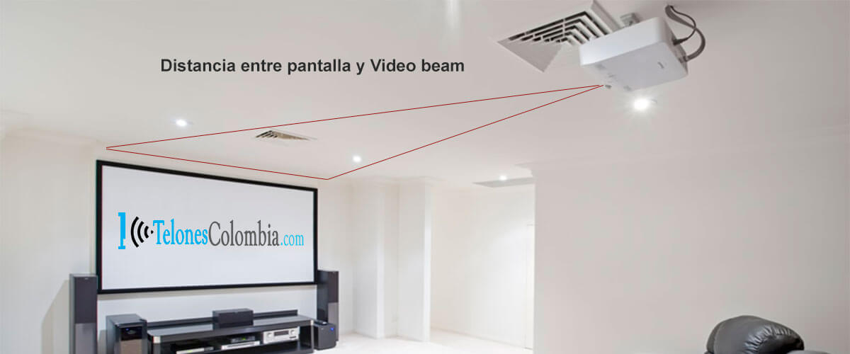 distancia de pantalla y video beam telonescolombia